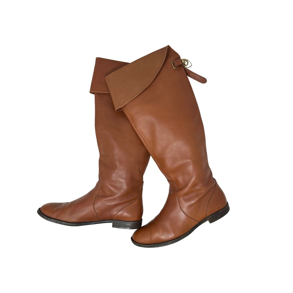 Coach Cheyenne Brown Soft Calf Leather Over the Knee Riding Boots‎ 9.5